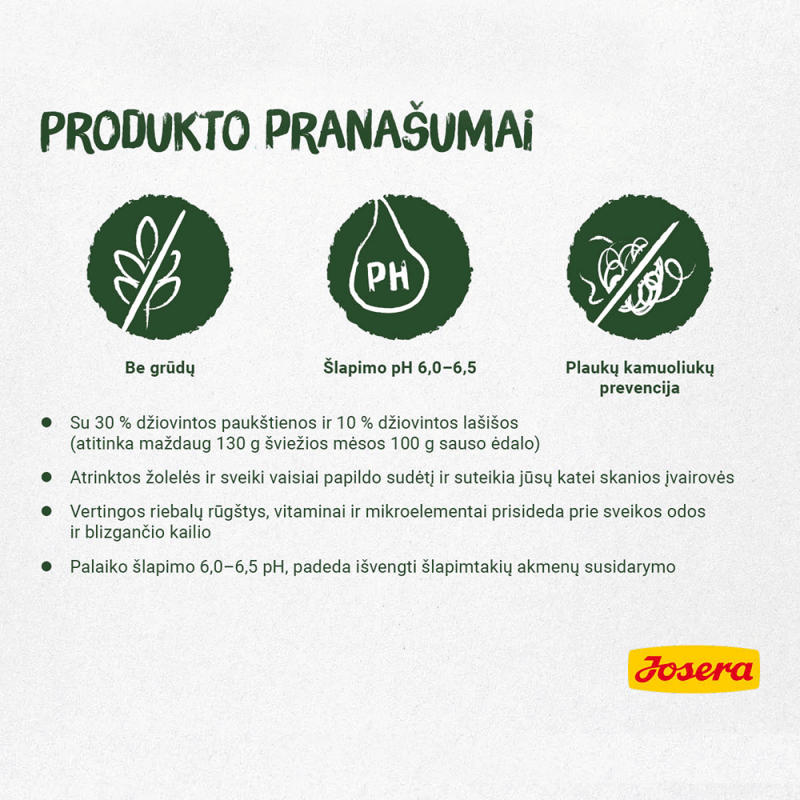 Josera NatureCat begrūdis kačių maistas