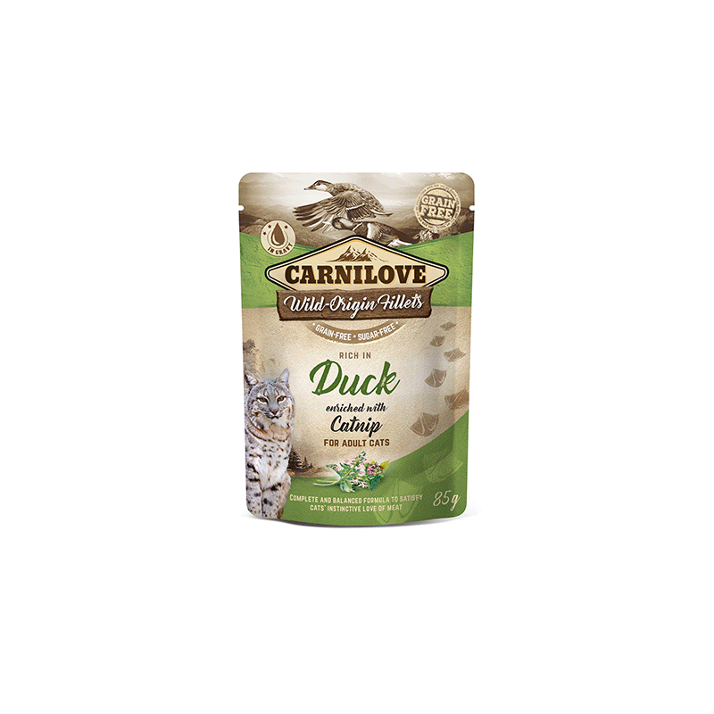 Carnilove Duck Catnip konservai su antiena ir katžole katėms, 85 g
