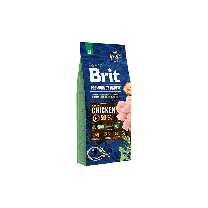 Brit Premium By Nature Junior XL sausas šunų maistas