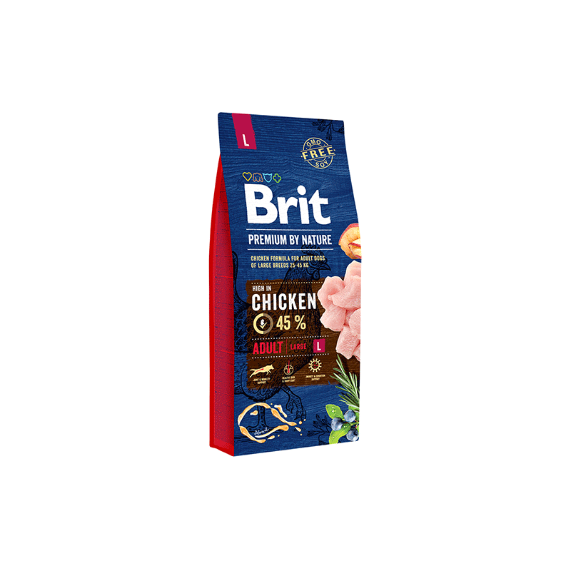 Brit Premium By Nature Adult L sausas šunų maistas, 15 kg
