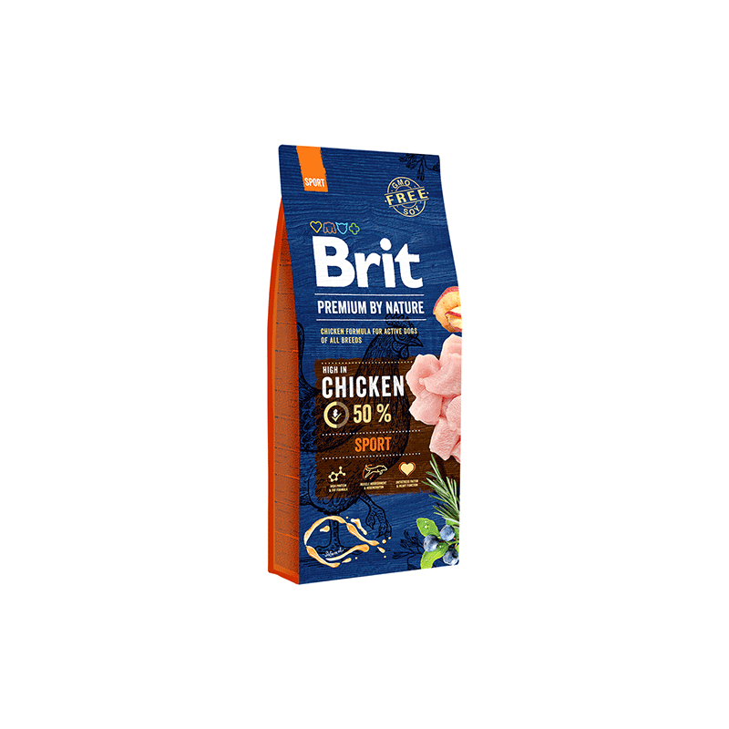 Brit Premium By Nature Sport sausas šunų maistas, 15 kg