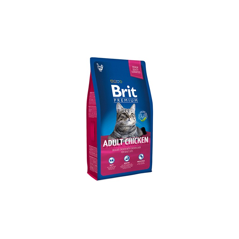 Brit Premium Cat Adult Chicken sausas kačių maistas