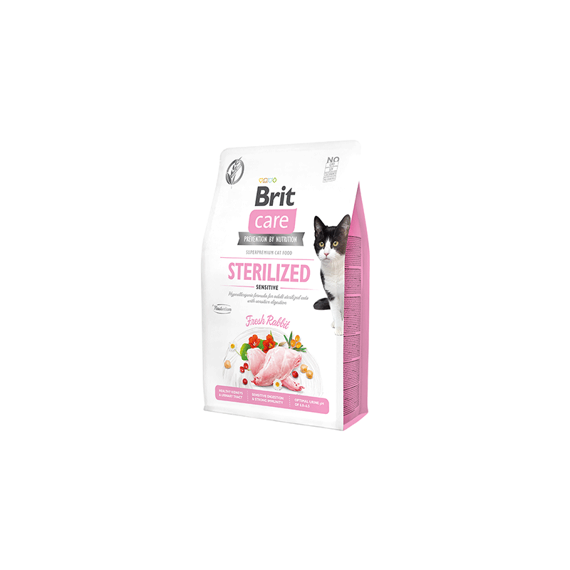Brit Care Sterilized Sensitive sausas kačių maistas, 2 kg