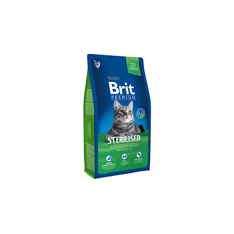 Brit Premium Cat Sterilized sausas kačių maistas, 1,5 kg