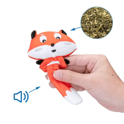 Nobleza pliušinė lapė žaislas su katžole katėms