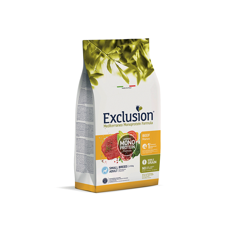 Exclusion Mediterraneo maistas šunims su jautiena, S, 2 kg
