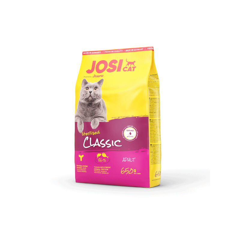 JosiCat Sterilised Classic maistas sterilizuotoms katėms, 650 g