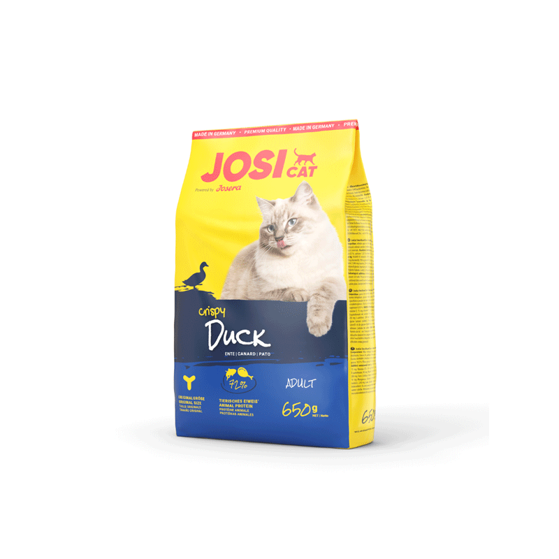 JosiCat Crispy Duck maistas katėms su antiena, 650 g