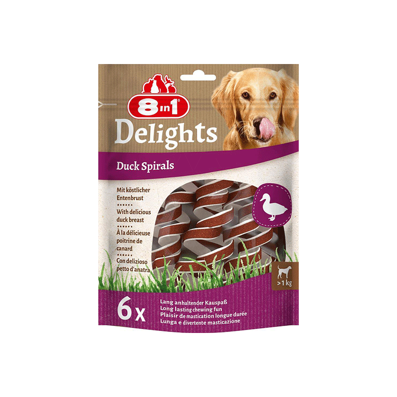 8in1 Delights antienos spiralės skanėstai šunims