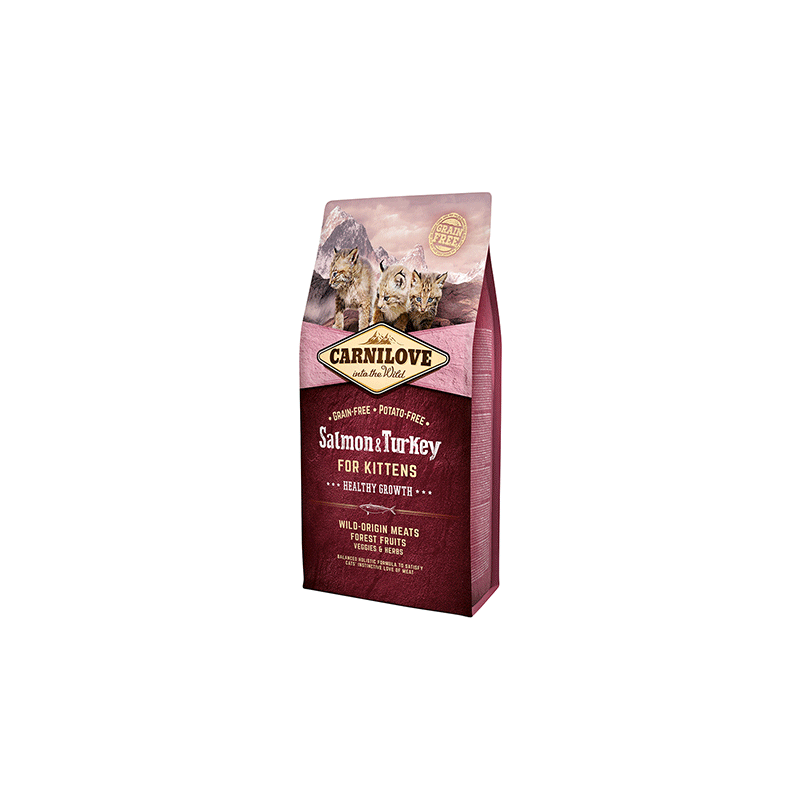 Carnilove Salmon & Turkey Kittens sausas pašaras kačiukams, 2 kg