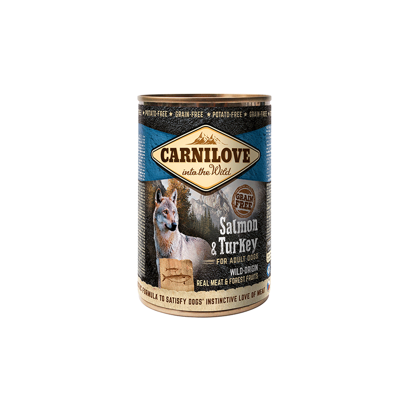 Carnilove Wild Meat Salmon & Turkey konservuotas pašaras šunims, 400 g