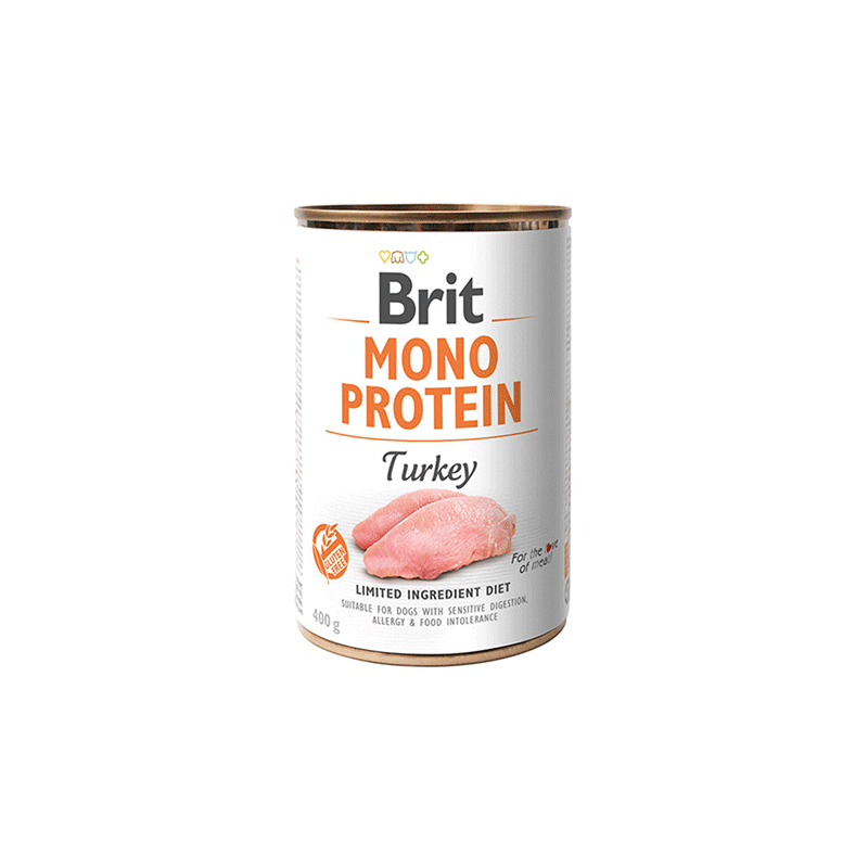 Brit Care Mono Protein Turkey konservuotas pašaras šunims, 400 g