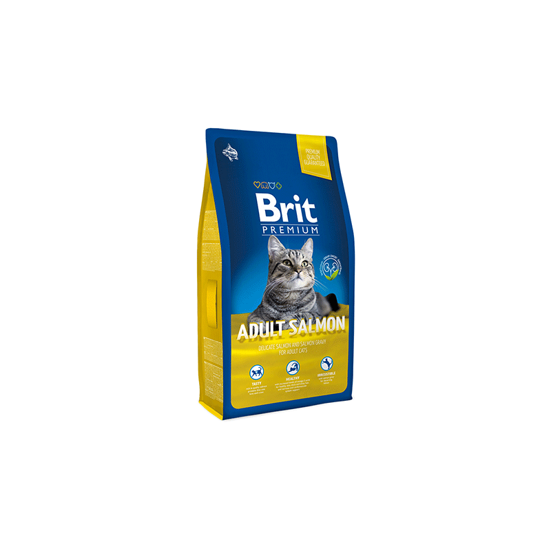 Brit Premium Cat Adult Salmon sausas kačių pašaras, 1,5 kg