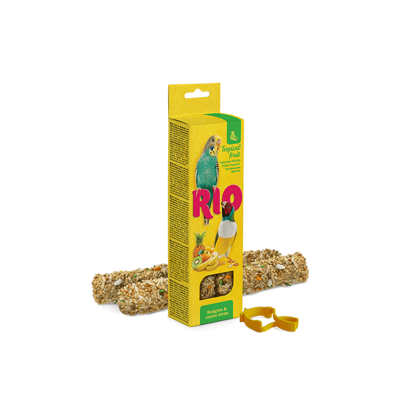 RIO Sticks skanėstai su atogrąžų vaisiais egzotiniams paukščiams, 2x40 g