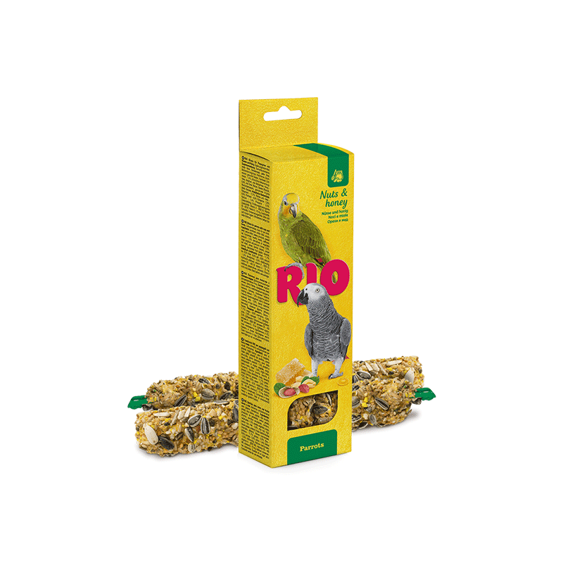 RIO Sticks skanėstai su medumi ir riešutais papūgoms, 2x90 g