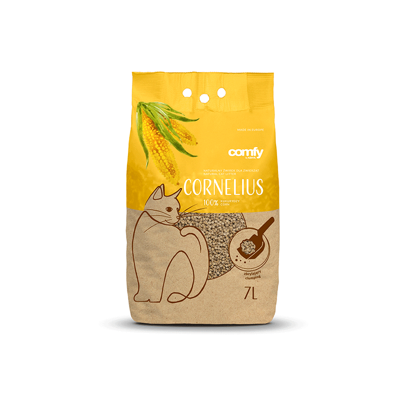 Comfy Cornelius Natural kukurūzinis kraikas katėms, 7 l