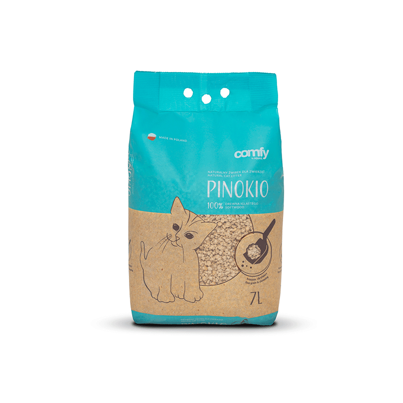 Comfy Pinokio smulkus granulinis kraikas kačiukams, 7 l