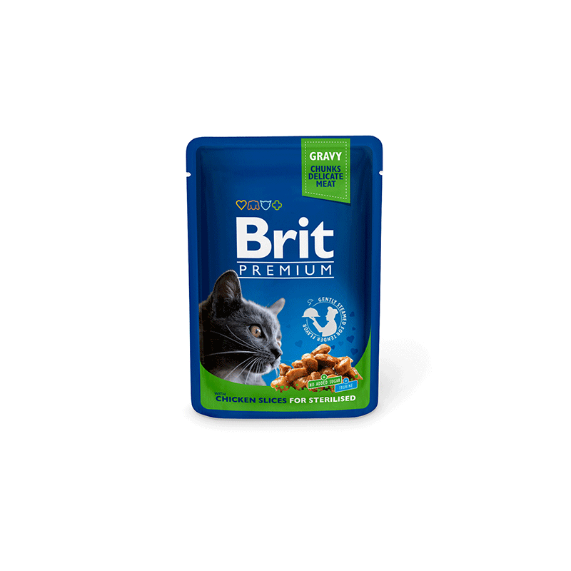 Brit Premium Chicken Sterilised konservai katėms, 100 g