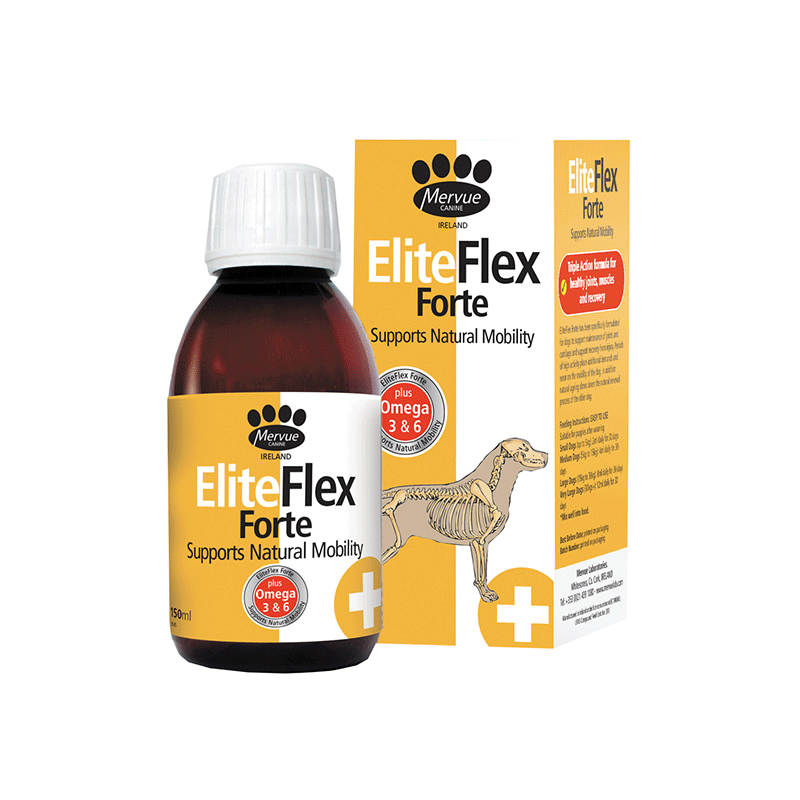 Mervue EliteFlex Forte papildai sąnariams šunims, 150 ml