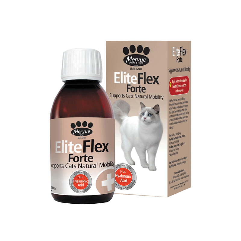 Mervue EliteFlex Forte papildai sąnariams katėms, 150 ml