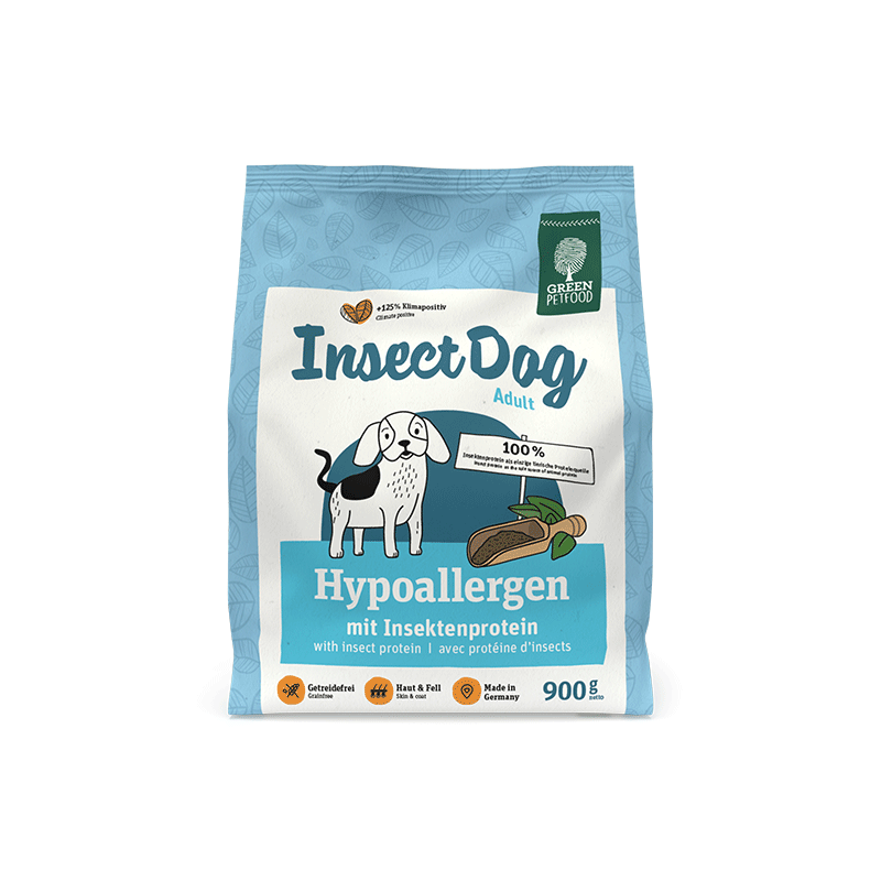 Green Petfood InsectDog Hypoallergen sausas maistas šunims, 900 g