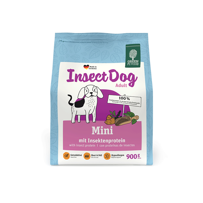 Green Petfood InsectDog Mini Grainfree sausas maistas šunims, 900 g