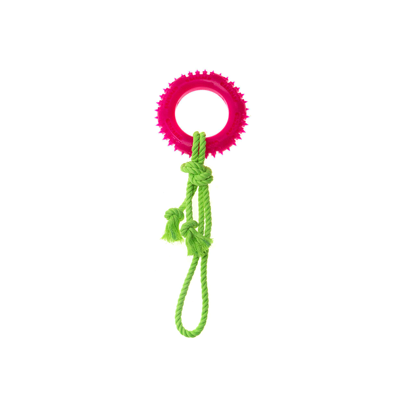 Comfy Robbi Pink Ring & Rope žaislas šunims