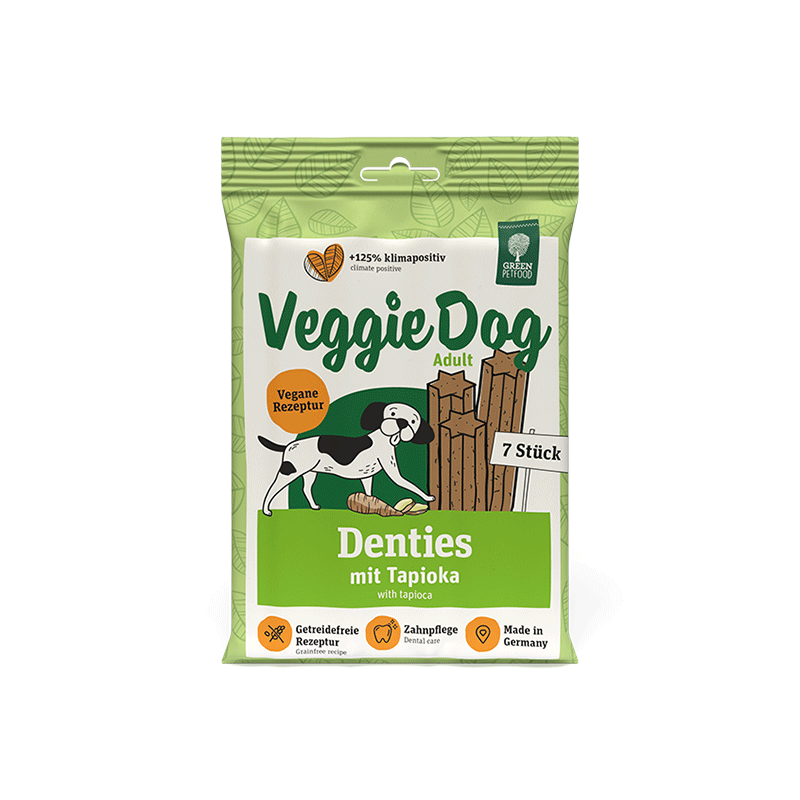 Green Petfood VeggieDog Denties skanėstai šunims, 180 g
