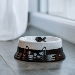 Nobby Face juodas dubenėlis katėms