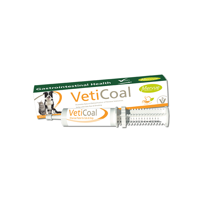Mervue VetiCoal aktyvintos anglies pasta šunims ir katėms