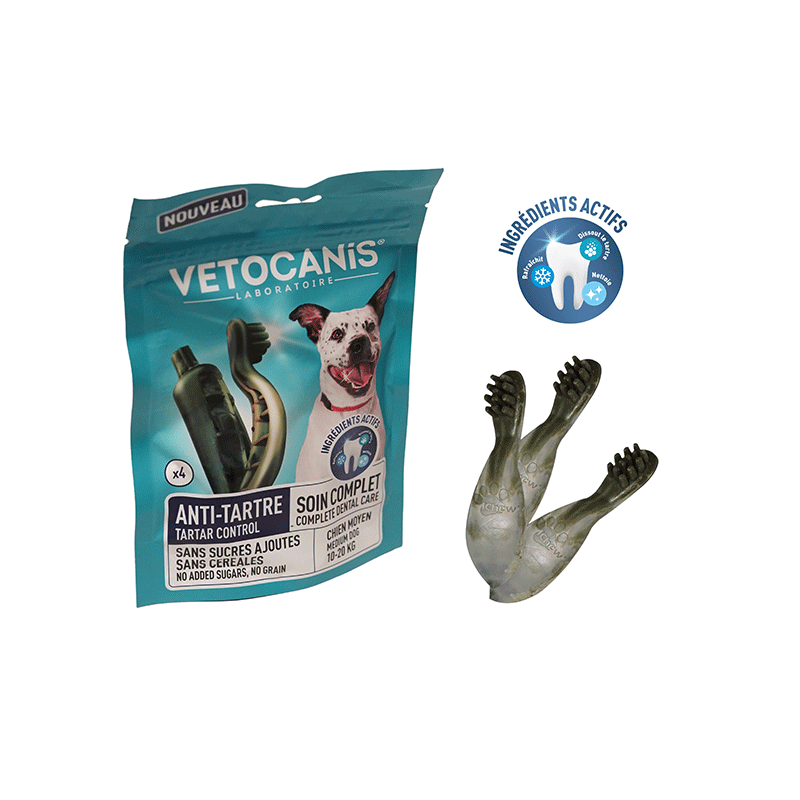 Vetocanis kramtukai dantims vidutinio dydžio veislių šunims, 110 g