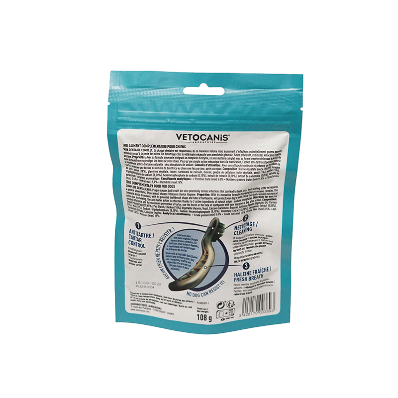 Vetocanis kramtukai dantims vidutinio dydžio veislių šunims, 110 g