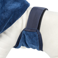 Happet mėlynas, mikropluošto paltukas šuniui, 30 cm