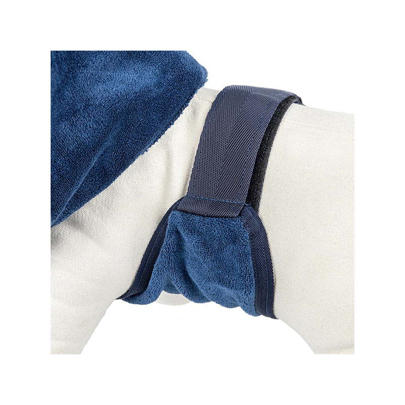 Happet mėlynas, mikropluošto paltukas šuniui, 30 cm