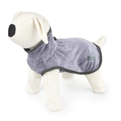 Happet pilkas, mikropluošto paltukas šuniui, 35 cm
