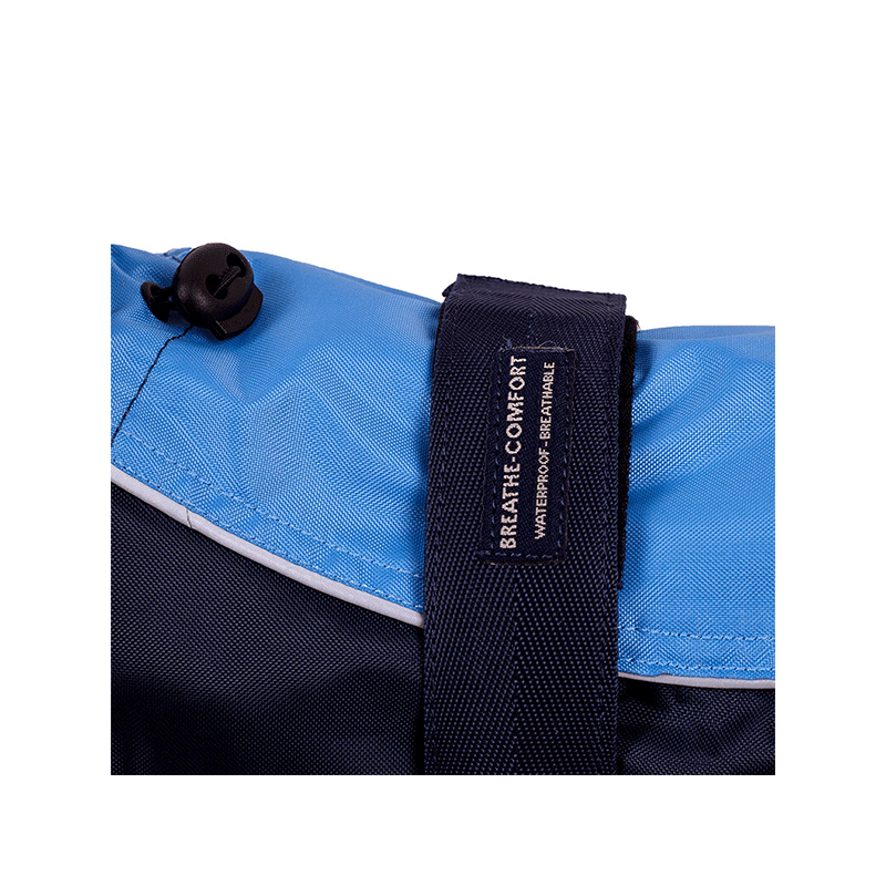 Happet mėlynas lietpaltis šunims, 55 cm