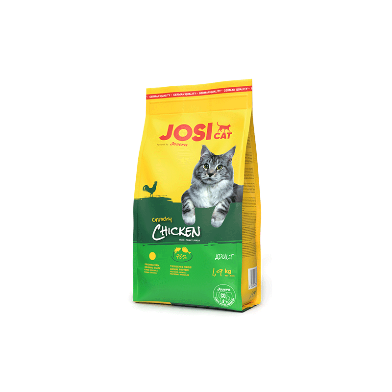 JosiCat Crunchy Chicken sausas maistas katėms, 1,9 kg