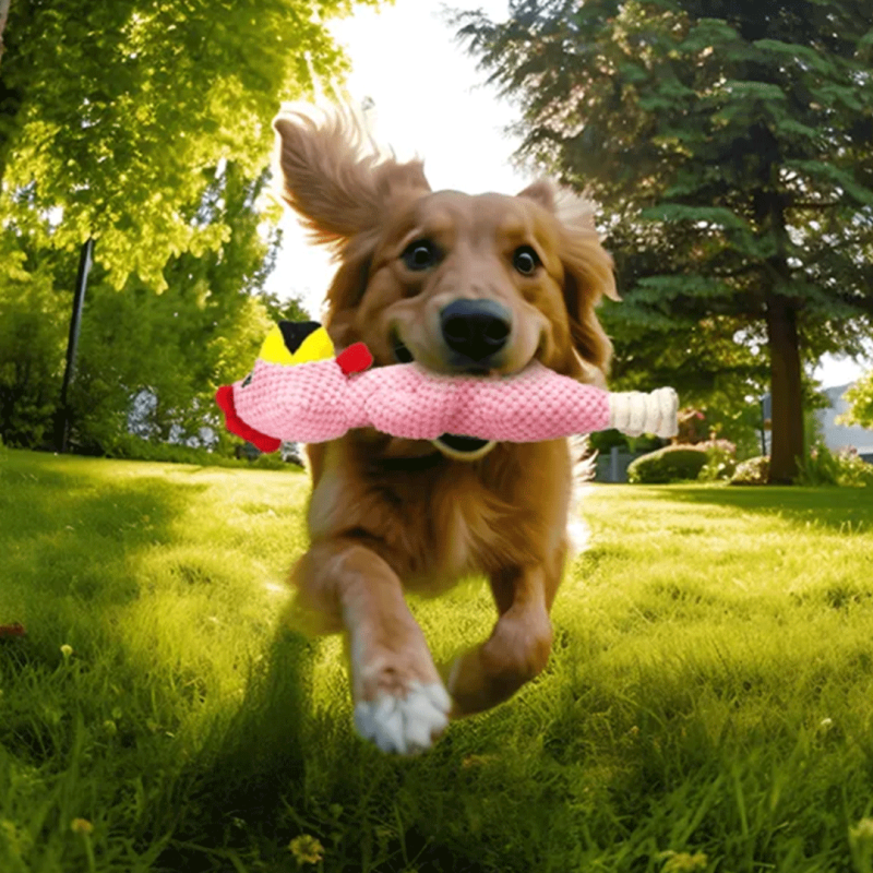 Nobleza pliušinis viščiukas žaislas šunims