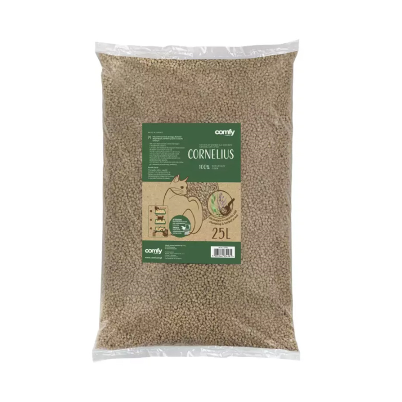 Comfy Cornelius Herbal kukurūzinis kraikas katėms, 25 l