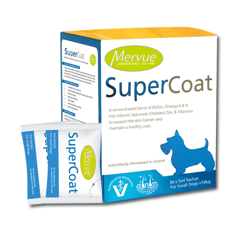 Mervue SuperCoat papildai mažų veislių šunims, 30x5 ml