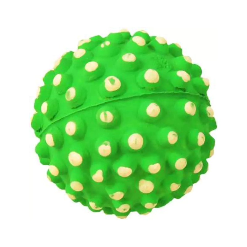 Happet Ball Toy žalias spygliuotas kamuoliukas šunims