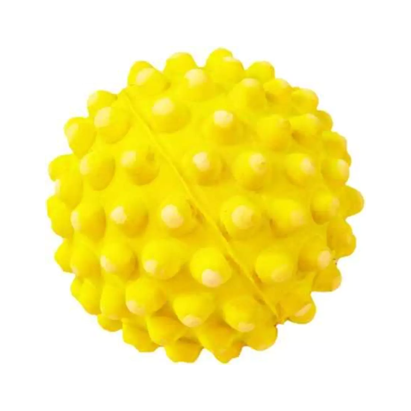 Happet Ball Toy geltonas spygliuotas kamuoliukas šunims