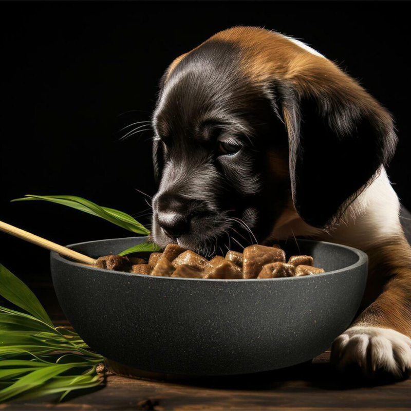 Happet grafito spalvos, bambukinis dubenėlis šunims ir katėms, 1,5l