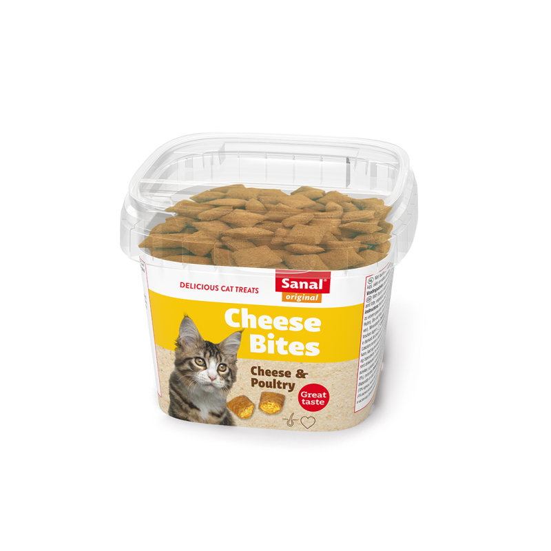 Sanal Cheese Bites paukštienos skanėstai katėms, 75 g