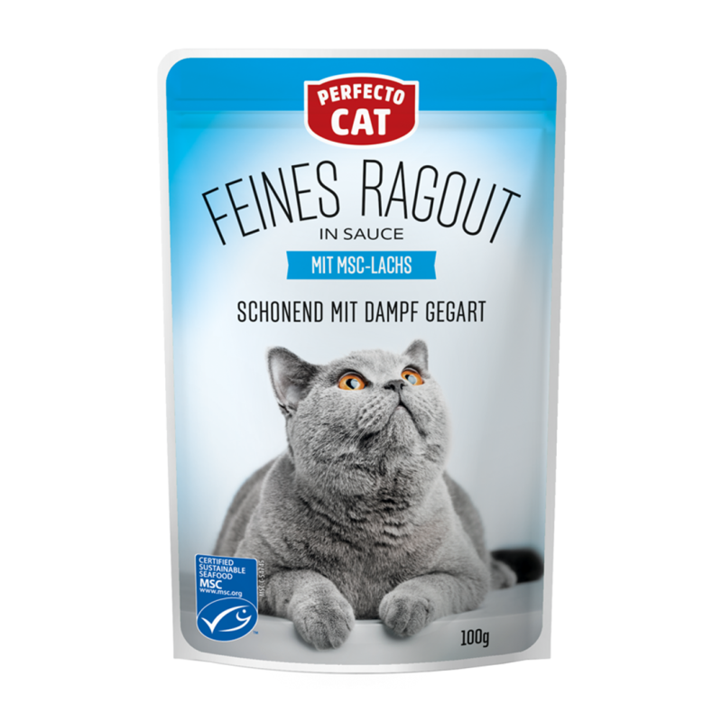 Perfecto Feines Ragout lašišų konservai katėms, 100 g