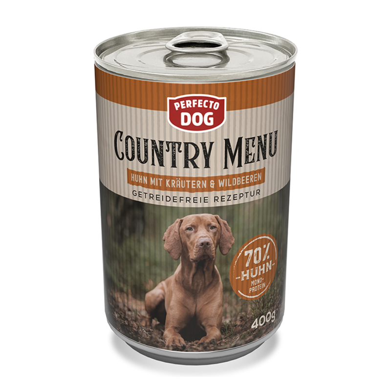 Perfecto Dog vištienos, žolelių ir miško uogų paštetas šunims, 400 g