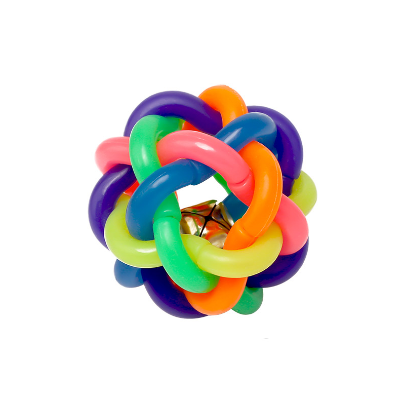 Nobleza spalvotas, guminis kamuoliukas šunims, 6,8 cm