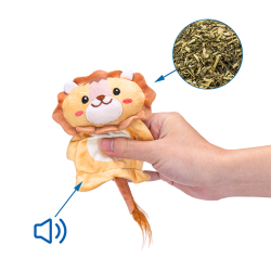 Nobleza pliušinis liūtas žaislas su katžole katėms