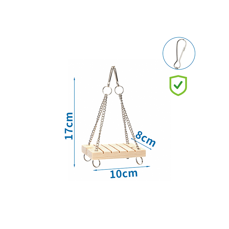 Nobleza medinės sūpynės paukščiams ir graužikams