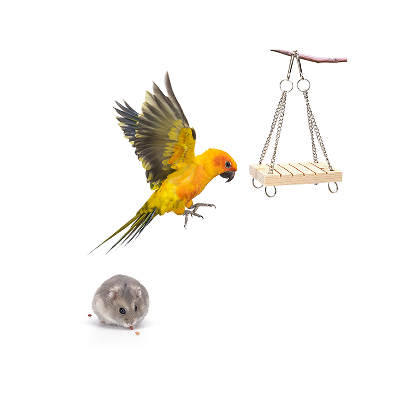 Nobleza medinės sūpynės paukščiams ir graužikams